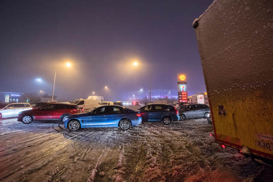 Snökaos utanför Johanneshov