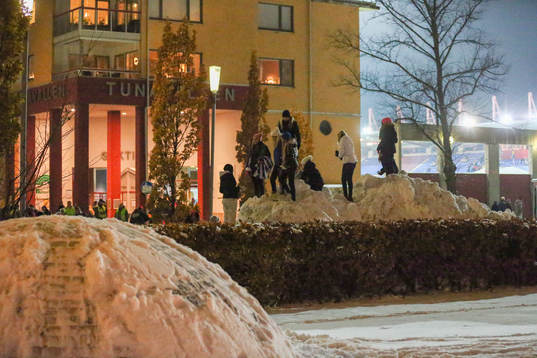 under fotbollsmatchen i Champions League mellan Eskilstuna
