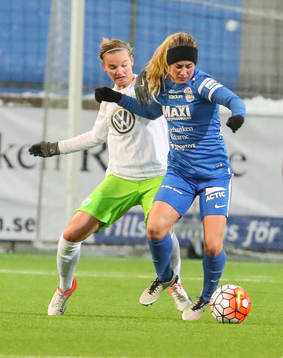 Eskilstuna Uniteds Ingrid Schjelderup och Wolfsburgs