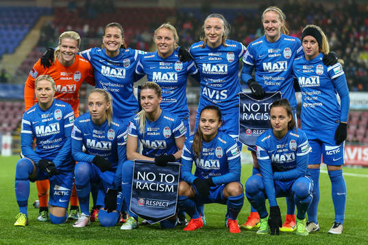 Eskilstuna Uniteds startelva innan fotbollsmatchen i