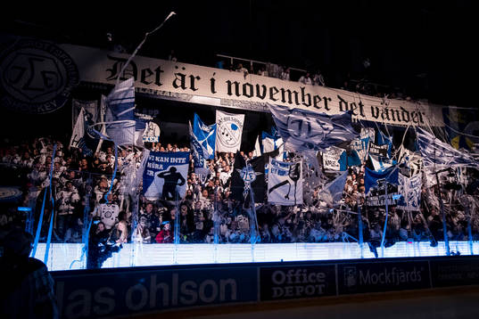 TIFO i ishockeymatchen i SHL mellan Leksand och Brynäs