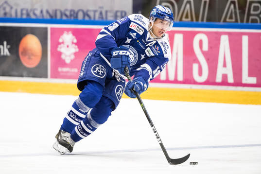 Leksands Jon Knuts  i ishockeymatchen i SHL mellan Leksand