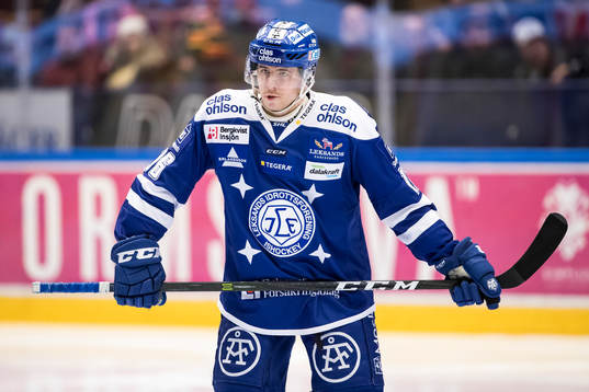 Leksands János Hári  i ishockeymatchen i SHL mellan