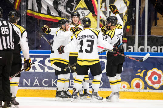 Brynäs Kevin Clark jublar