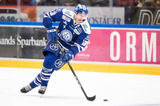 Leksands Jon Knuts  i ishockeymatchen i SHL mellan Leksand