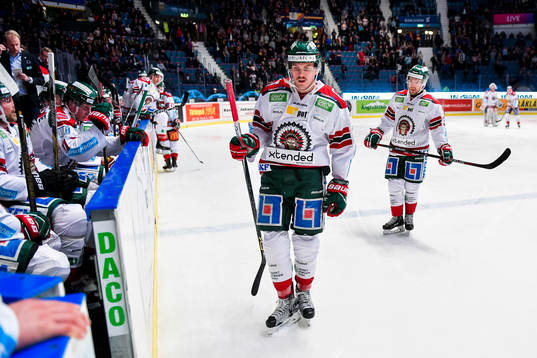 Frölundas Sebastian Stålberg och Mats Rosseli Olsen deppar