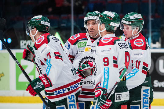 Frölundas Henrik Tömmernes, Joel Lundqvist, Casey Wellman