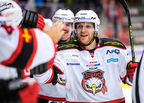 Malmö Redhawks Frederik Storm jublar