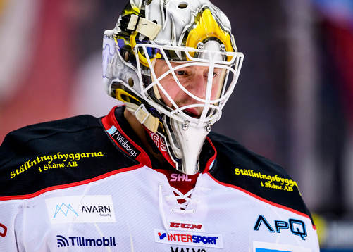 Malmö Redhawks målvakt Oscar Alsenfelt