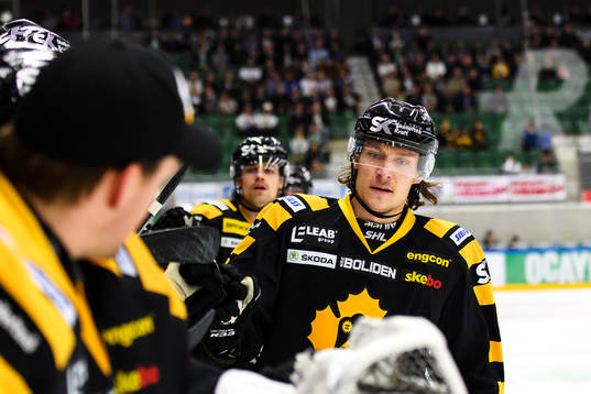Skellefteås Jesper Olofsson jublar med bäste