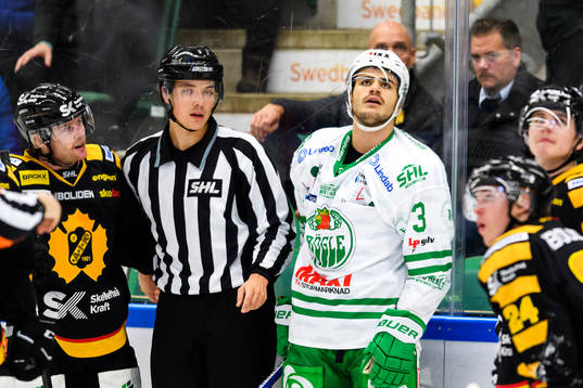 Rögles Almen Bibic tittar på storbilds monitorn