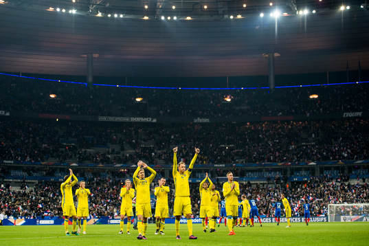 Sveriges Emil Forsberg, Andreas Granqvist och Pontus
