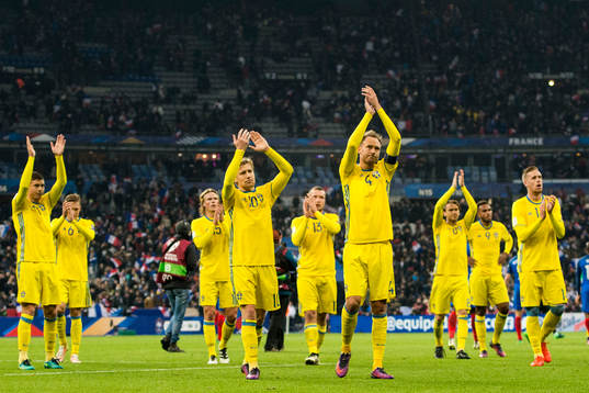 Sveriges Emil Forsberg, Andreas Granqvist och Pontus
