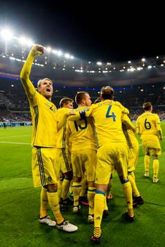 Sveriges Ola Toivonen jublar