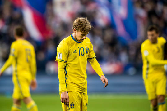 Sveriges Emil Forsberg deppar