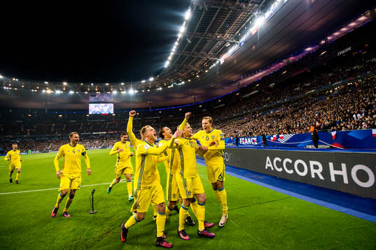 Sveriges John Guidetti, Emil Forsberg och Ludwig