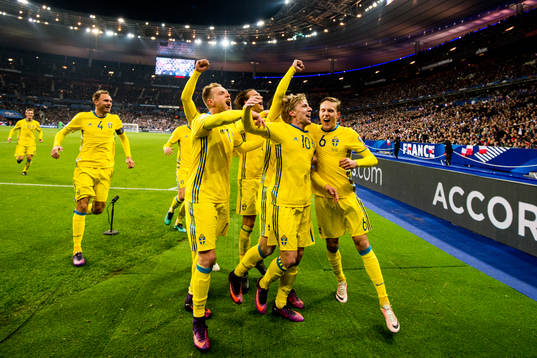 Sveriges John Guidetti, Emil Forsberg och Ludwig