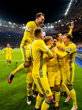 Sveriges Andreas Granqvist, John Guidetti, Emil Forsberg,