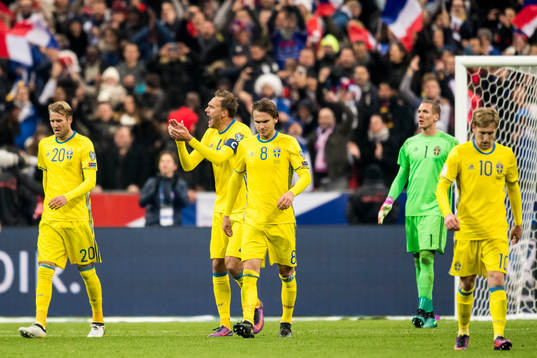 Sveriges Ola Toivonen, Andreas Granqvist, Albin Ekdal,
