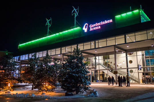 Entrén till Gavlerinken Arena före ishockeymatchen i SHL