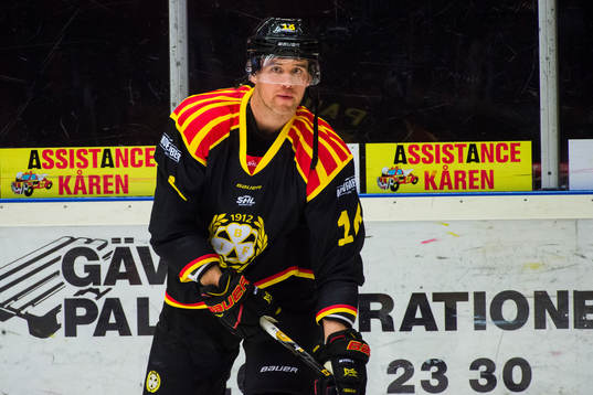 Brynäs Daniel Paille före ishockeymatchen i SHL mellan