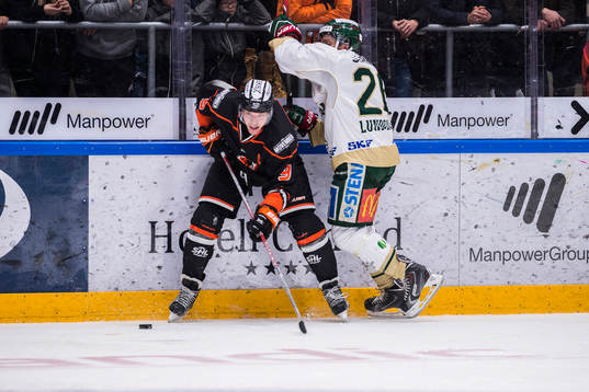 Karlskronas Morten Madsen och Frölundas Robin Figren