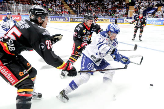 Luleås Anton Hedman och Andreas Falk och Leksands Martin