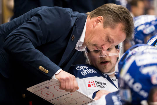 Leksands assisterande tränare Örjan Lindmark och Nichlas