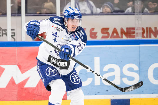Leksands Martin Grönberg  i ishockeymatchen i SHL mellan