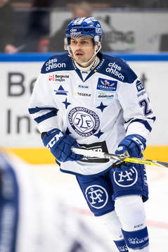 Leksands Eric Castonguay  i ishockeymatchen i SHL mellan