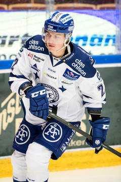Leksands Martin Grönberg  i ishockeymatchen i SHL mellan