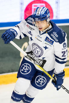 Leksands Eric Castonguay  i ishockeymatchen i SHL mellan