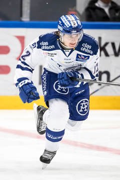 Leksands Fredrik Forsberg  i ishockeymatchen i SHL mellan