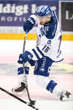 Leksands János Hári  i ishockeymatchen i SHL mellan