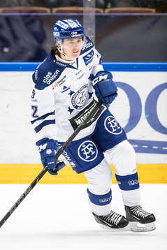 Leksands Fredrik Forsberg  i ishockeymatchen i SHL mellan