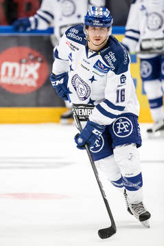 Leksands János Hári  i ishockeymatchen i SHL mellan