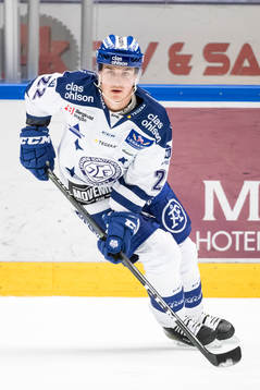 Leksands Martin Grönberg  i ishockeymatchen i SHL mellan