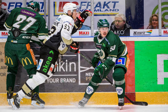 Färjestads John Persson, Sebastian Erixon och Malmö