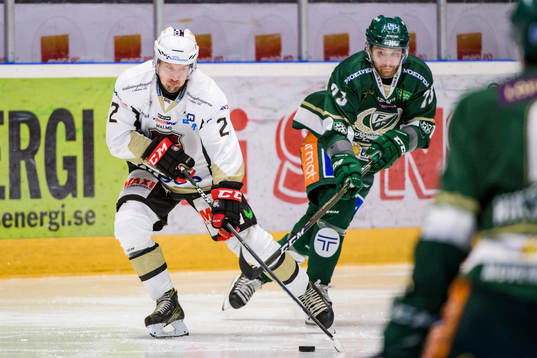 Malmö Redhawks Erik Andersson och Färjestads Anton Grundel
