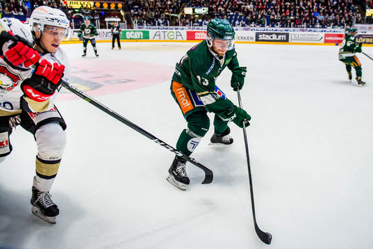 Malmö Redhawks Robin Alvarez och Färjestads Linus Persson