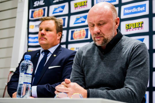 Färjestads Tränare Leif Carlsson och Malmö Redhawks