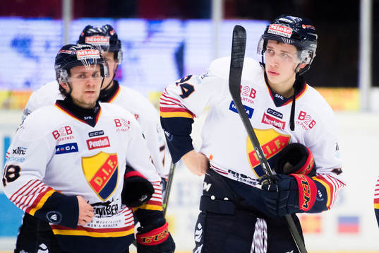 Djurgårdens Juuso Ikonen och Lukas Vejdemo deppar