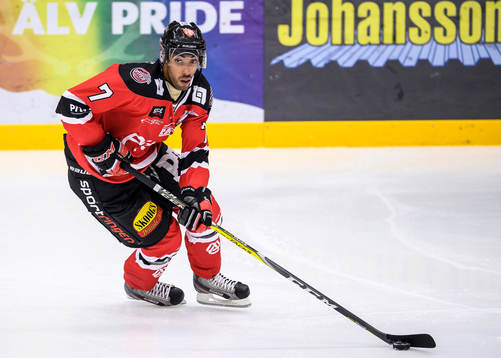 Piteås Christian Pettersson med pucken