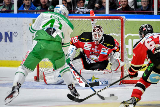 Rögles Daniel Widing och Malmö Redhawks Konstantin