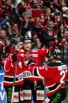Malmö Redhawks Kim Rosdahl, Fredrik Händemark och