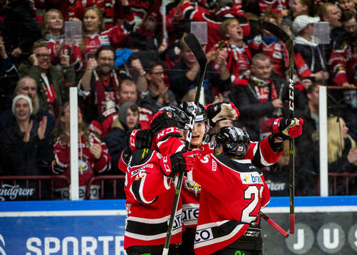 Malmö Redhawks Kim Rosdahl,Fredrik Händemark och