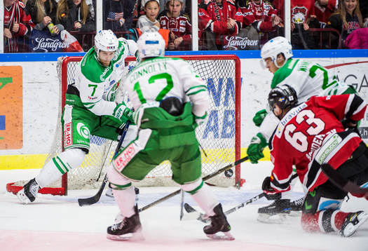 Rögles Patrik Cehlin, Jack Connolly och Sebastian
