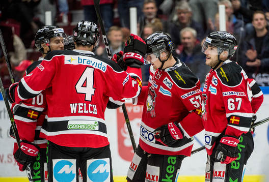 Malmö Redhawks Robin Alvarez, Noah Welch, Johan Ivarsson