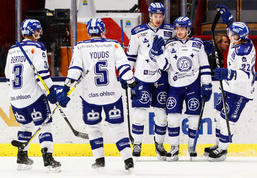Leksands spelare jublar