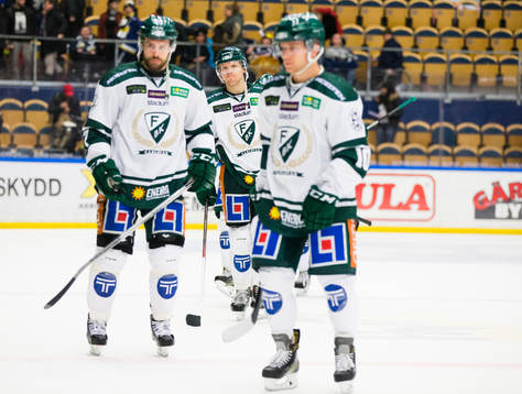 Färjestads Jonas Holös, Andreas Jämtin och Marcus